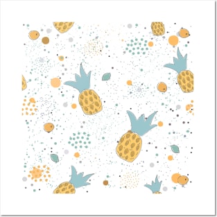 Pineapple Pattern Posters and Art